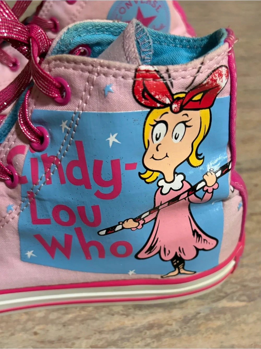 Converse All Star Chuck Taylor Dr. Seuss Cindy-Lou Who Pink High-Top Sneakers